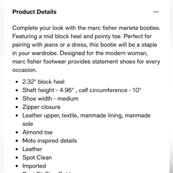 Marc Fisher Women's Marieta Block Heel Dress Booties Dark Brown - Picture 5 of 5